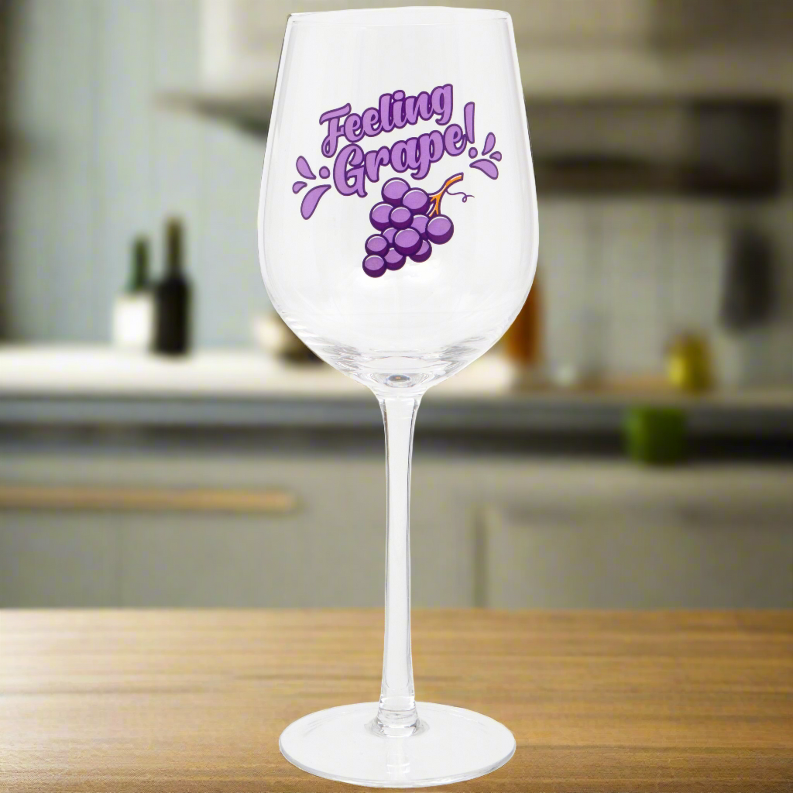 'Feeling Grape' Wine Glass