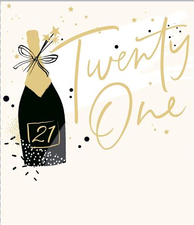 Twenty One 21st Birthday Greetings Card