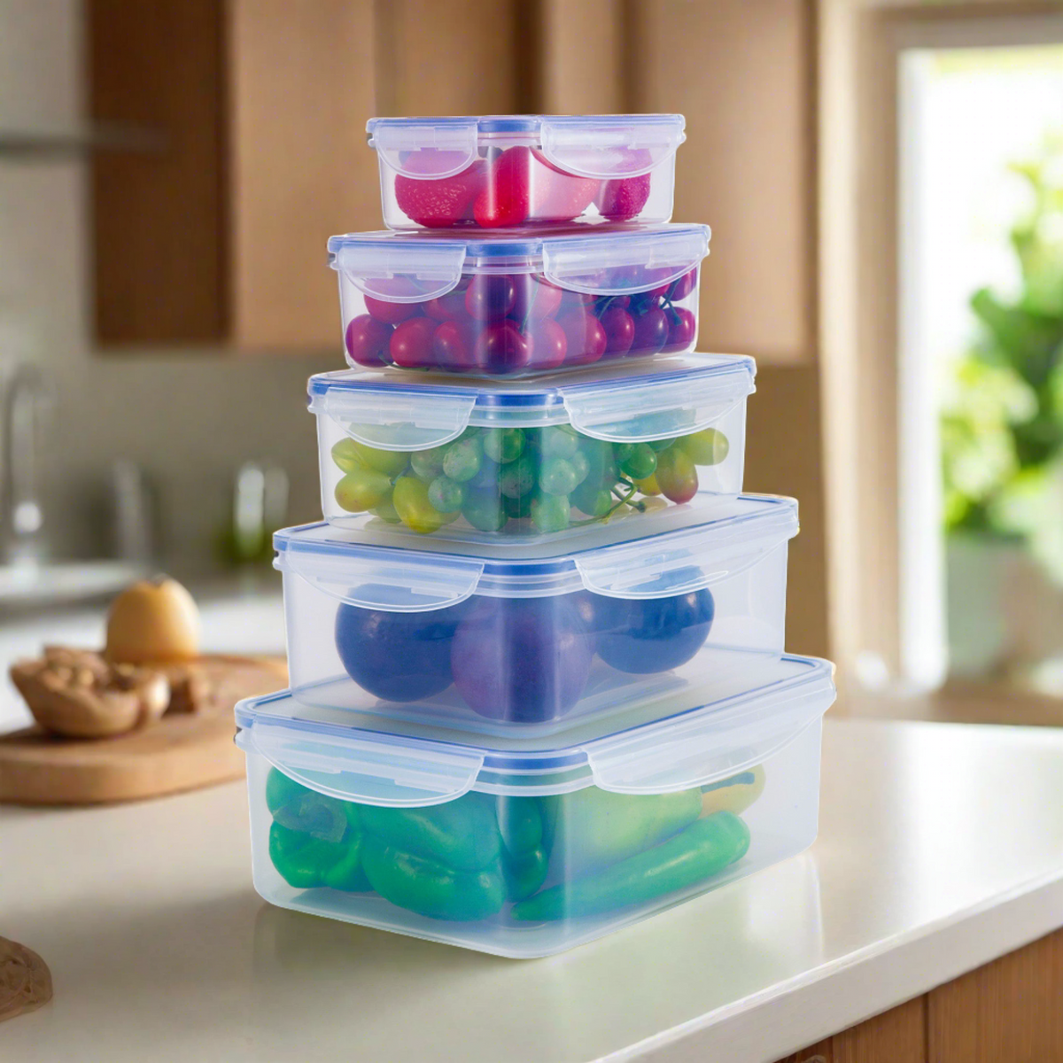 Five Piece Rectangular Food Storage Set