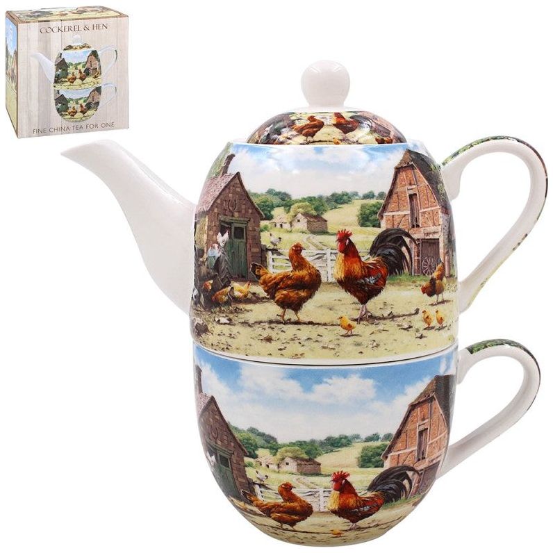 Cockerel & Hen Tea For One Set