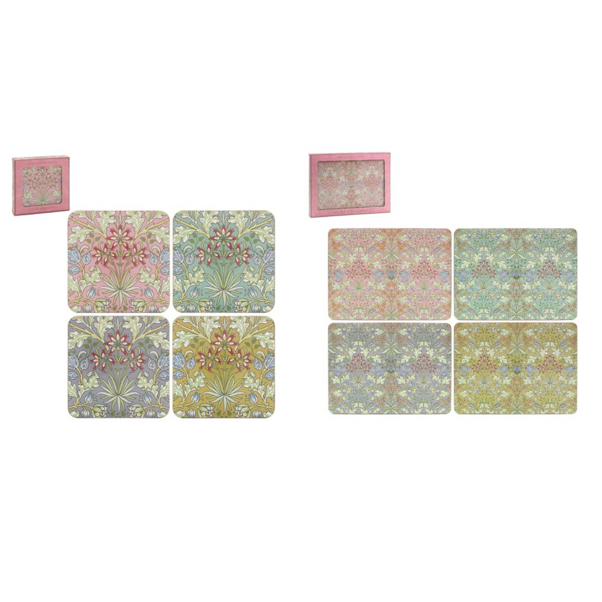 William Morris Hyacinth Coaster & Placemats Set of 4