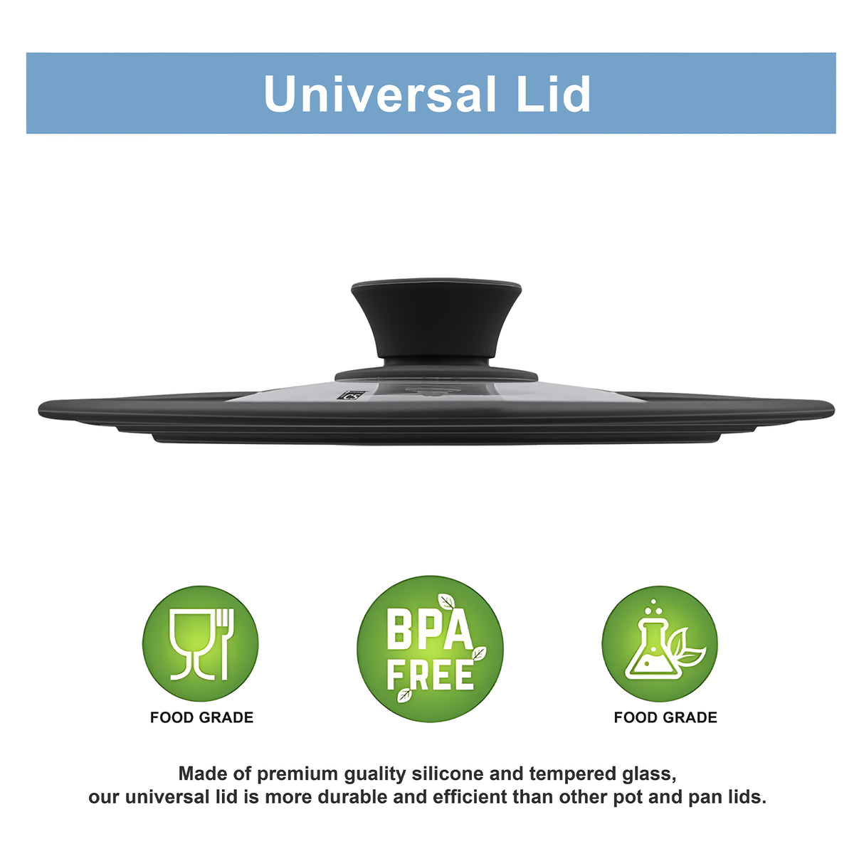 Sola Universal Glass Lid for Saucepan - 28/30/32cm