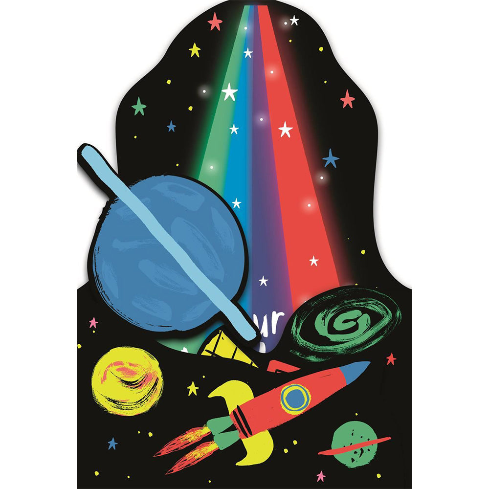 Grandson Space Birthday Greetings Card