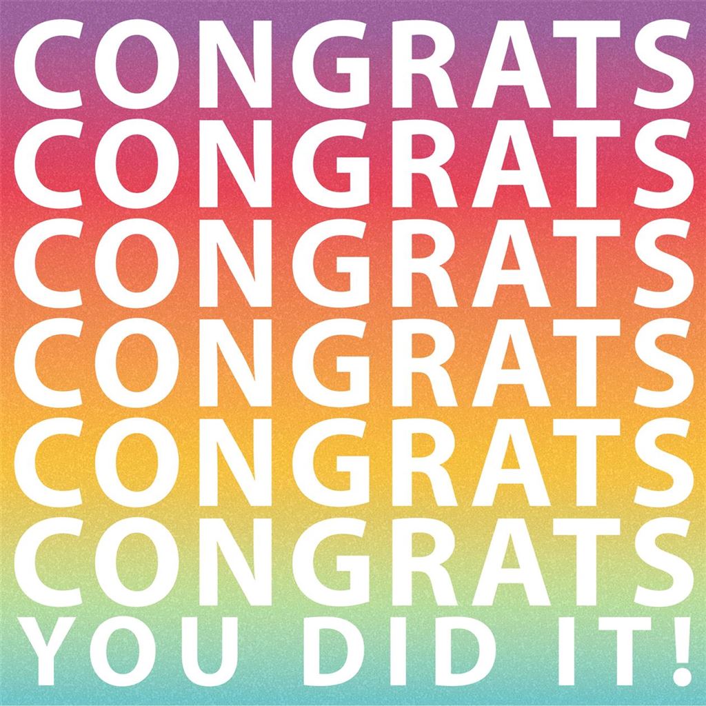Congrats You Did It! Greetings Card