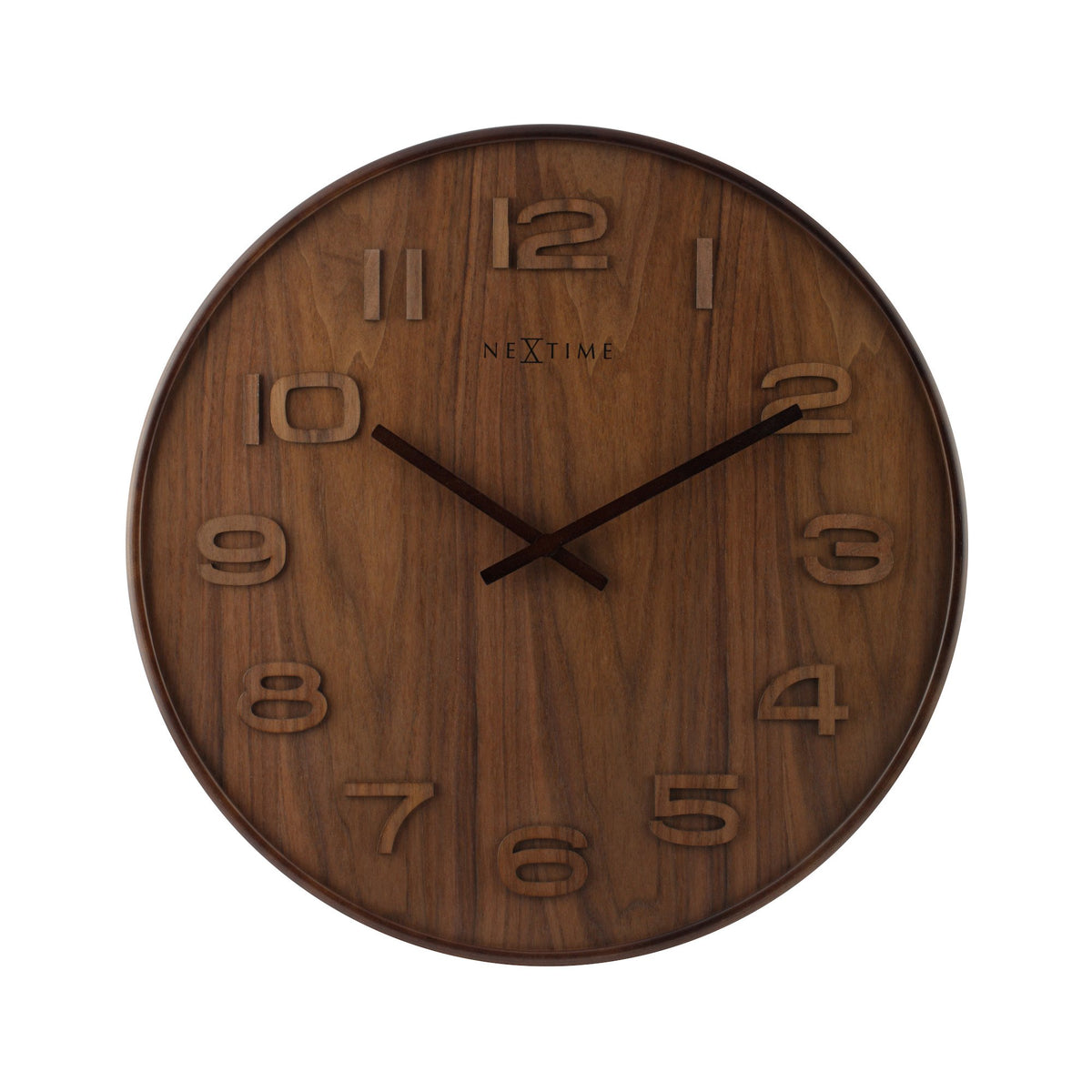 NeXtime - Wall clock – 53 x 3 cm - Wood - Brown - 'Wood Wood Big'