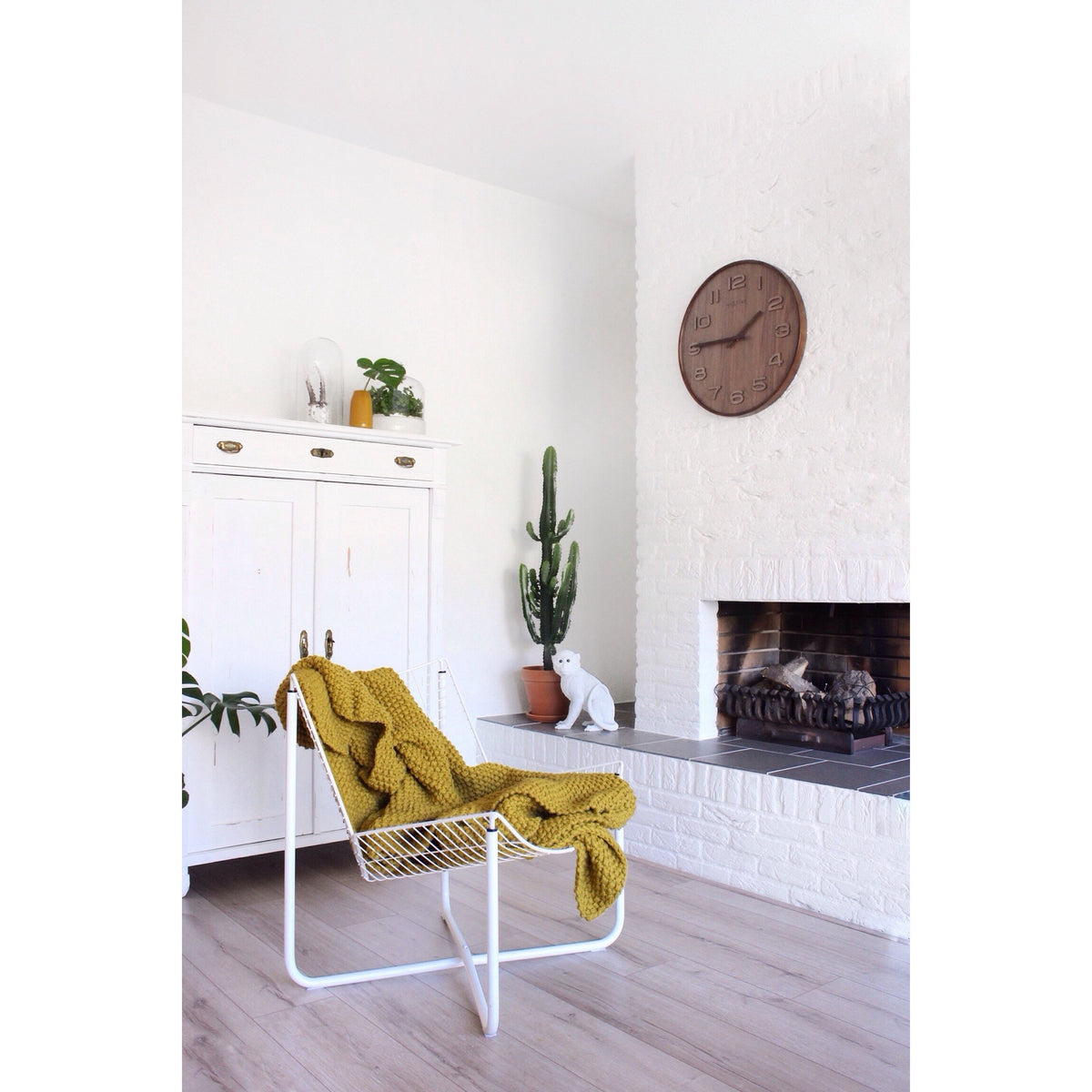 NeXtime - Wall clock – 53 x 3 cm - Wood - Brown - 'Wood Wood Big'