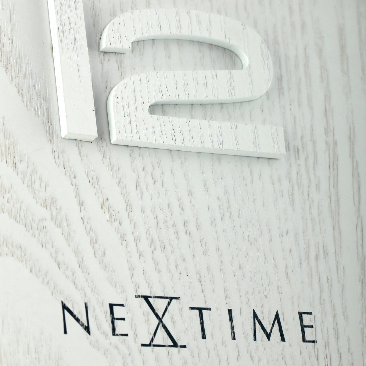 NeXtime - Wall clock – 52.8 x 3 cm - Wood - White - 'Wood Wood Big'