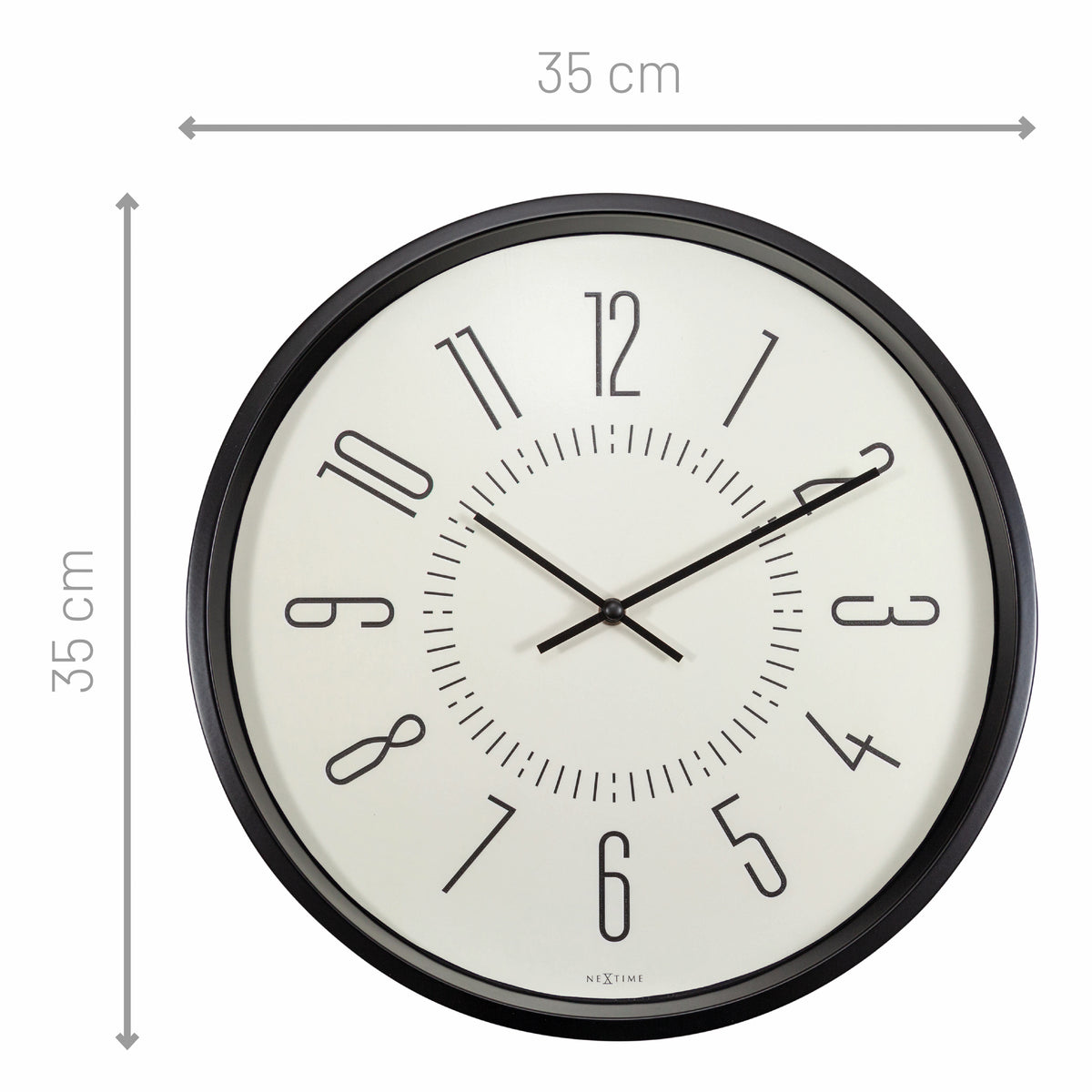 Wall Clock - Glow in the dark - White - 35 cm - Silent -  Luminous - NeXtime