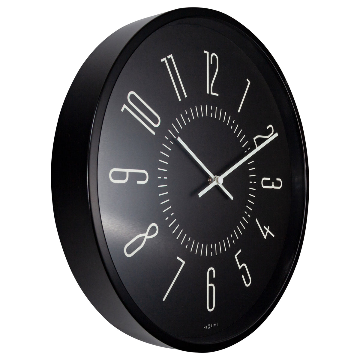 Wall Clock - Glow in the dark - Black - 35cm - Silent - Luminous - NeXtime