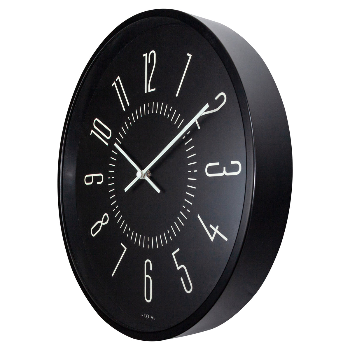 Wall Clock - Glow in the dark - Black - 35cm - Silent - Luminous - NeXtime