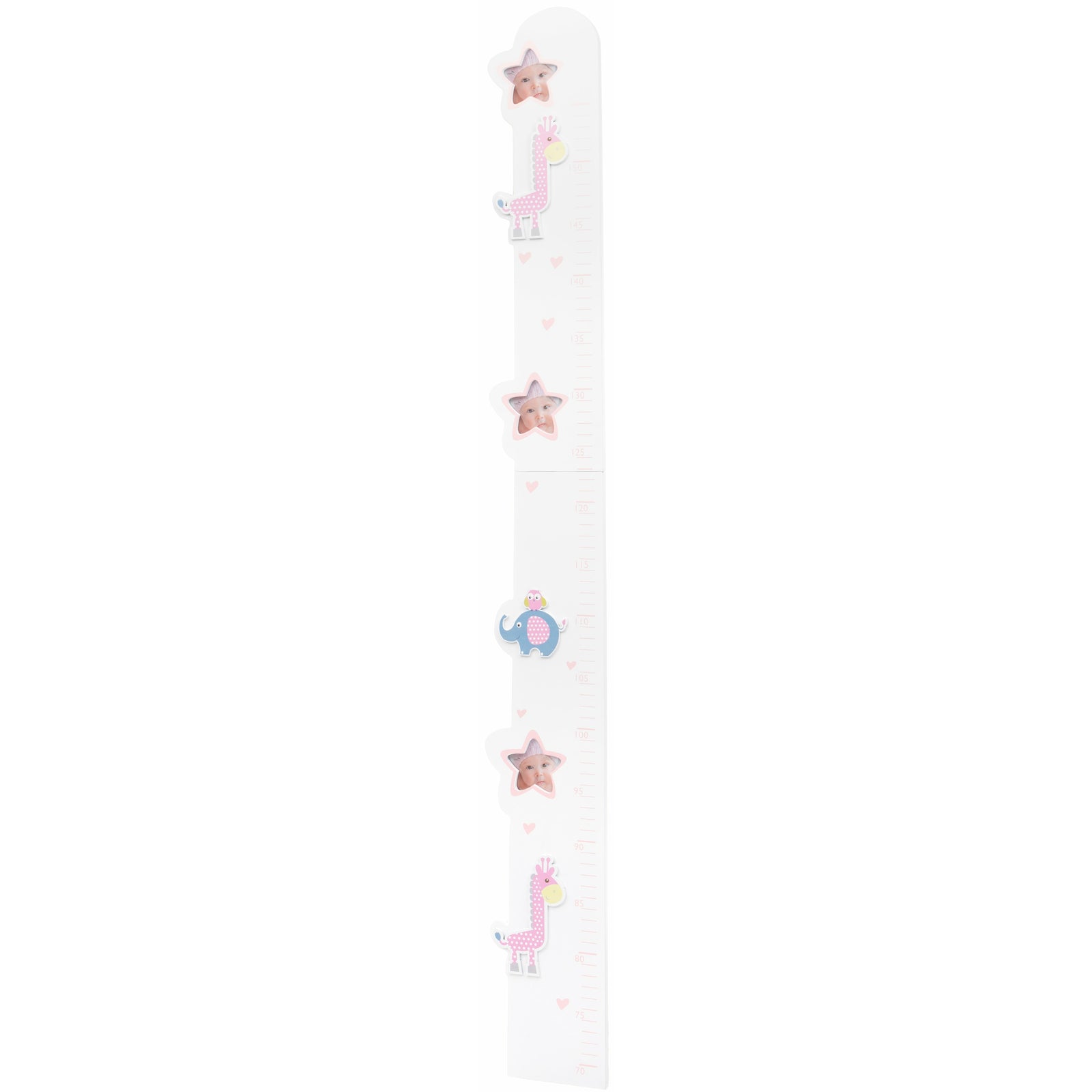 Pink Wooden Kids Height Chart