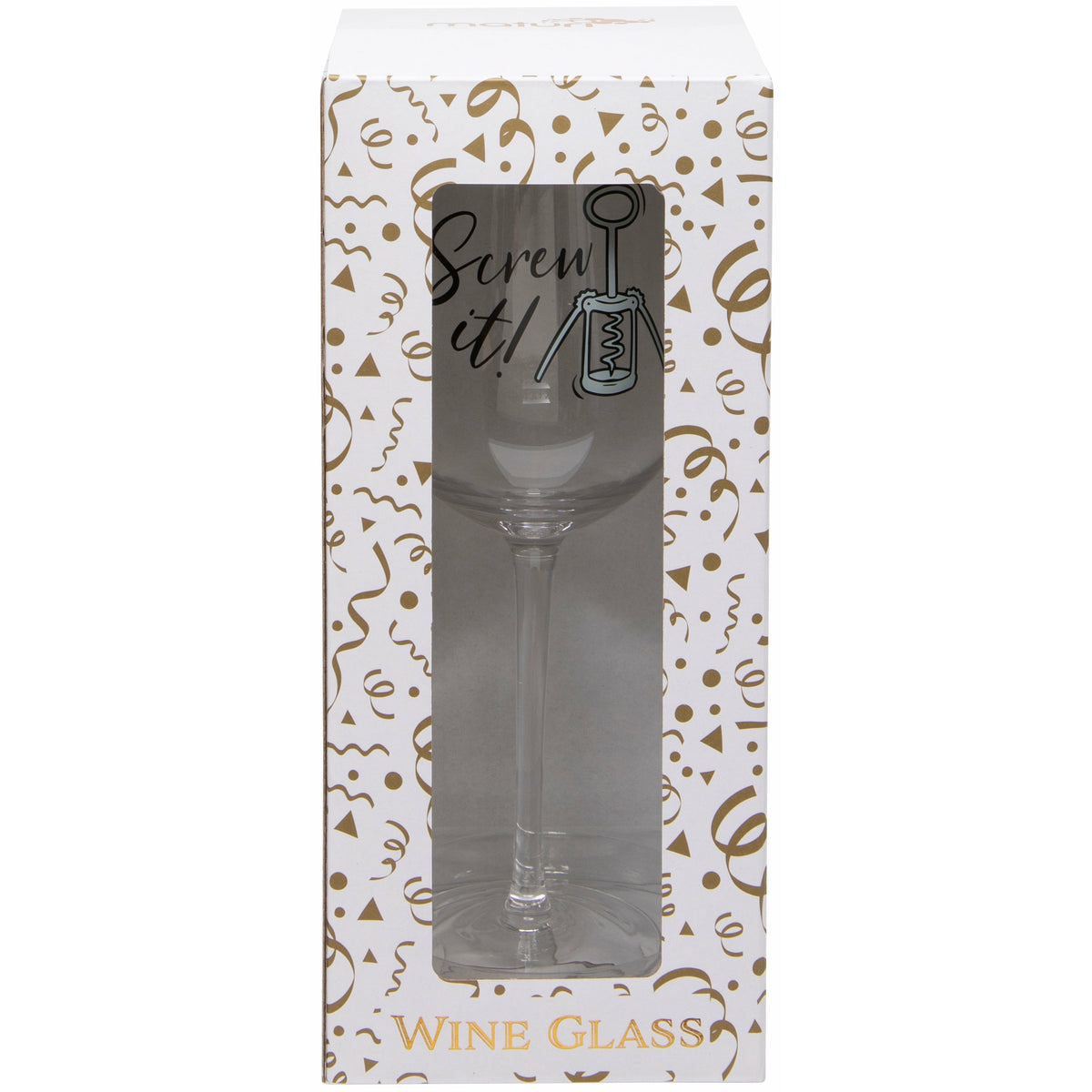 'Screw It!' Wine Glass in Box