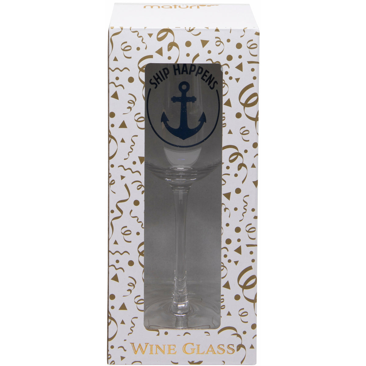 'Ship Happens' Wine Glass in Box