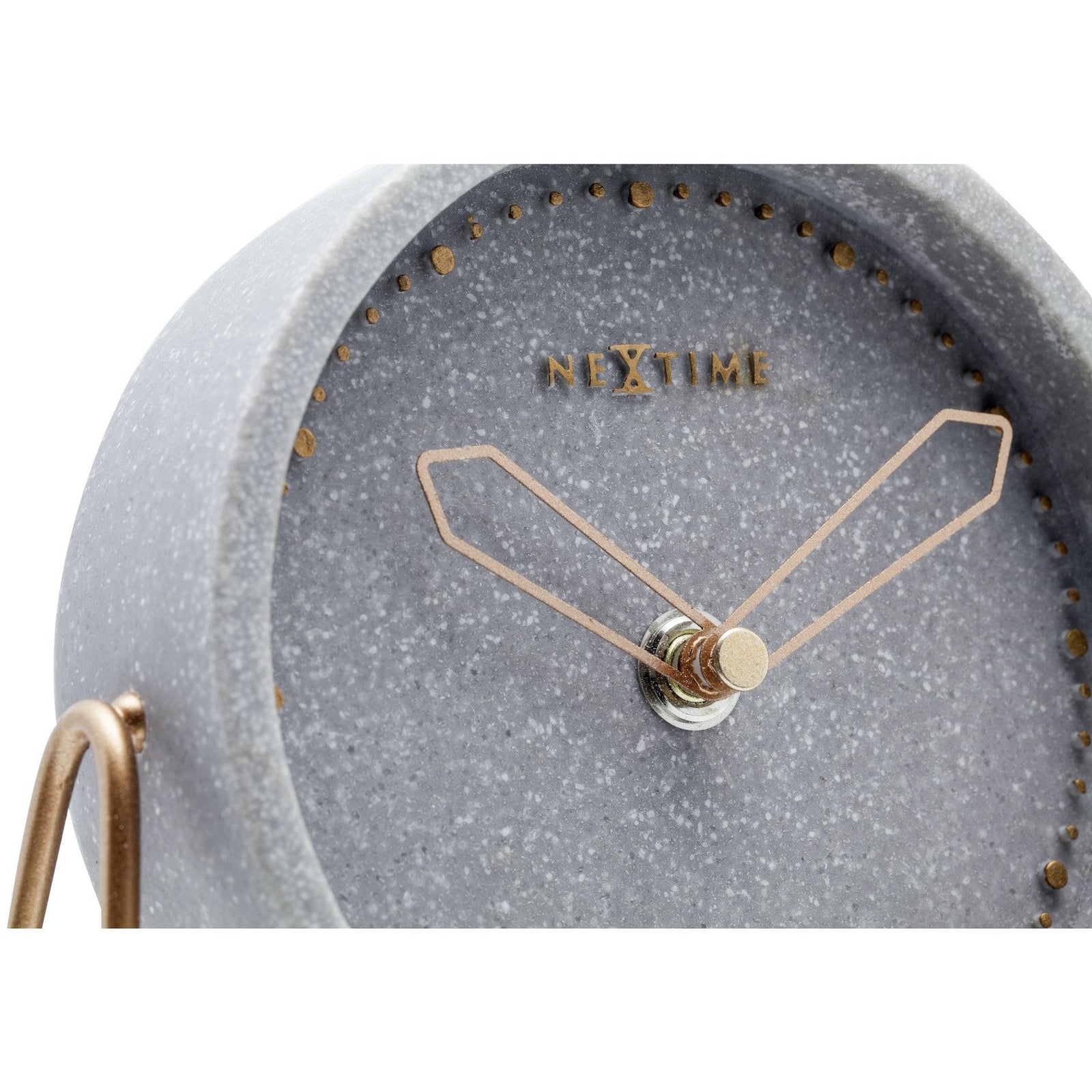 NeXtime - Table clock – 17.5 x 15.5 x 5 cm - Polyresin - Grey