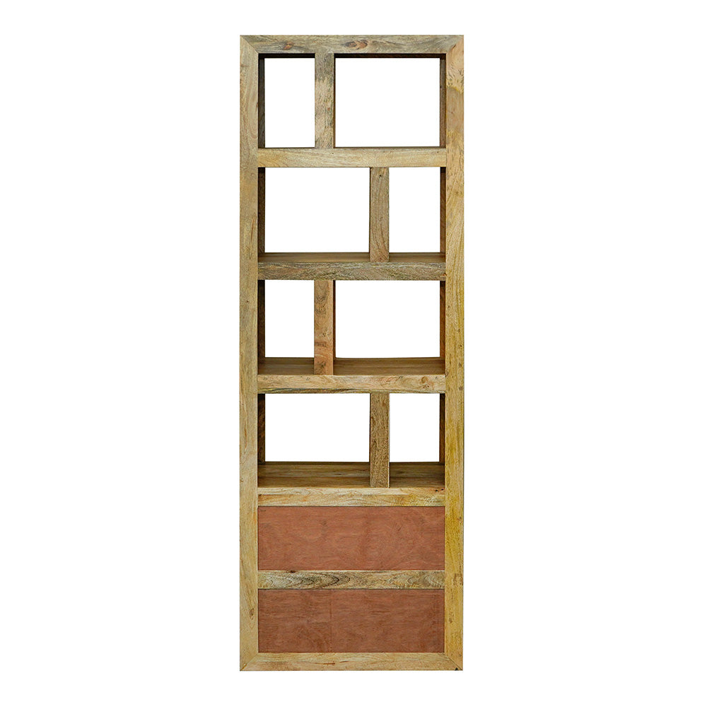 Yoga Light Mango Wood Tall Bookcase