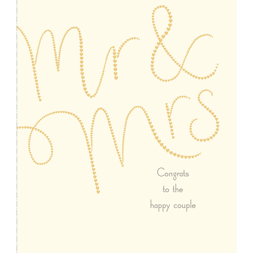 Mr & Mrs Congrats Greetings Card