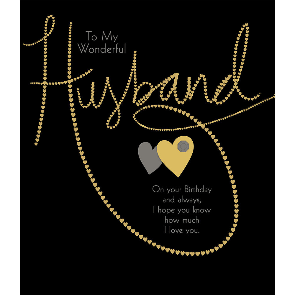 Wonderful Husband Birthday Greetings Card