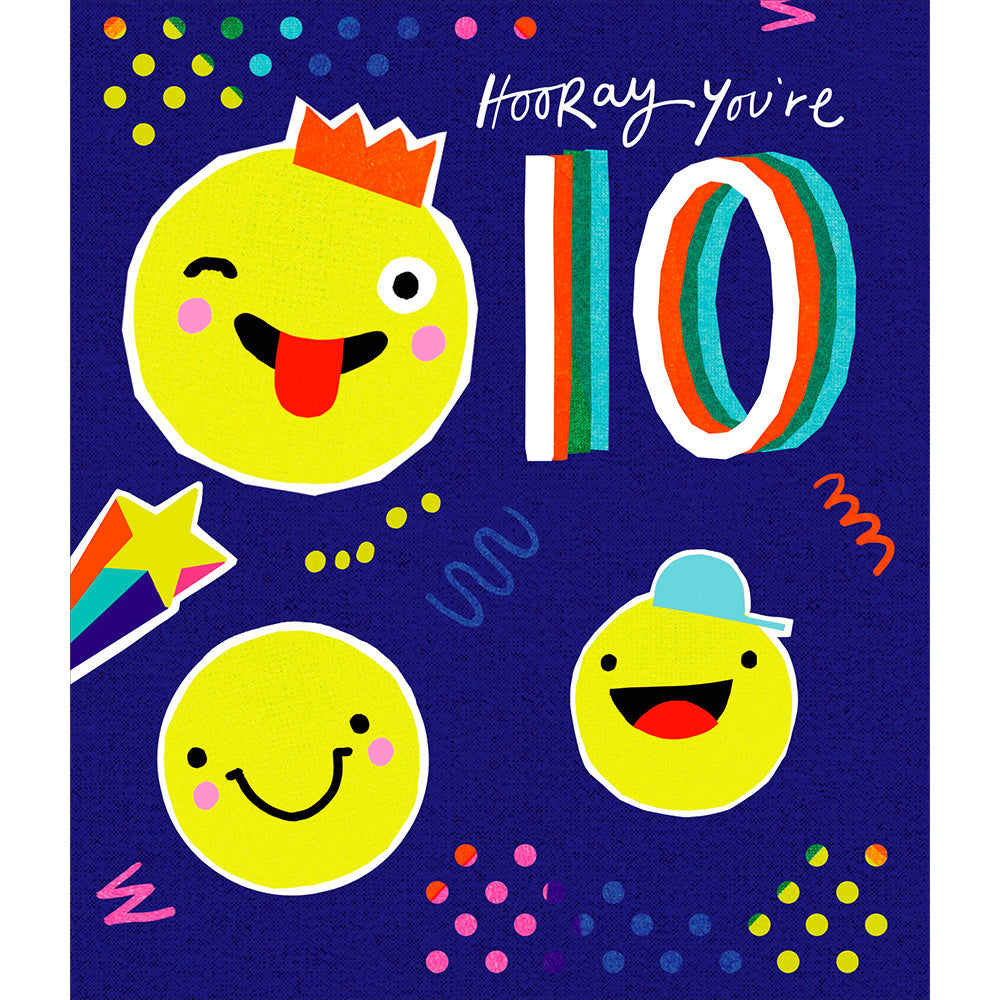 Hooray You're 10 Birthday Greetings Card