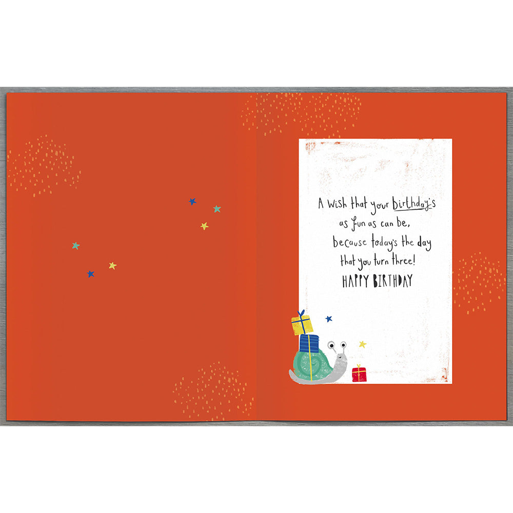 Yay You're 3 Birthday Greetings Card