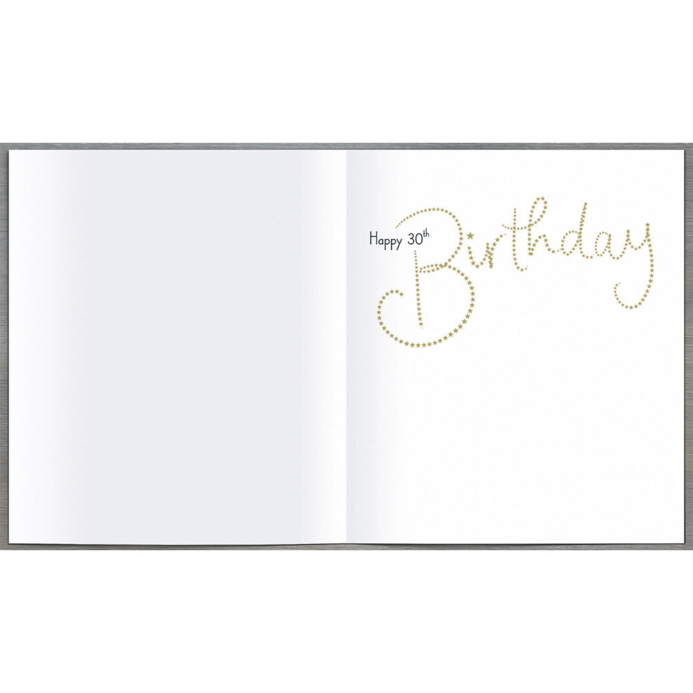 30 Gold Star Birthday Greetings Card