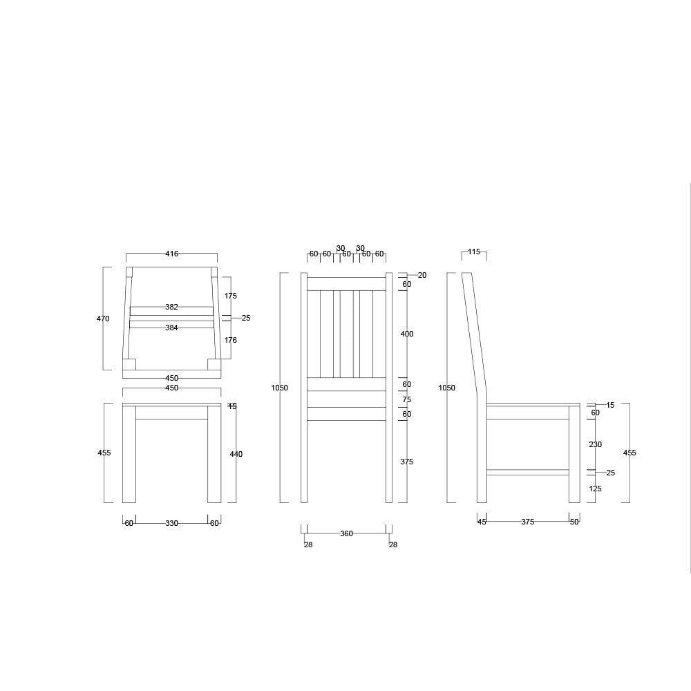 Dakota Mango Wood Dining Chairs - Set of Two