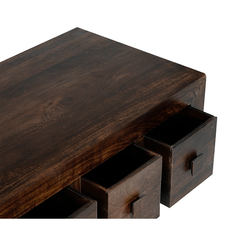Dakota Mango Wood Eight Drawer Coffee Table