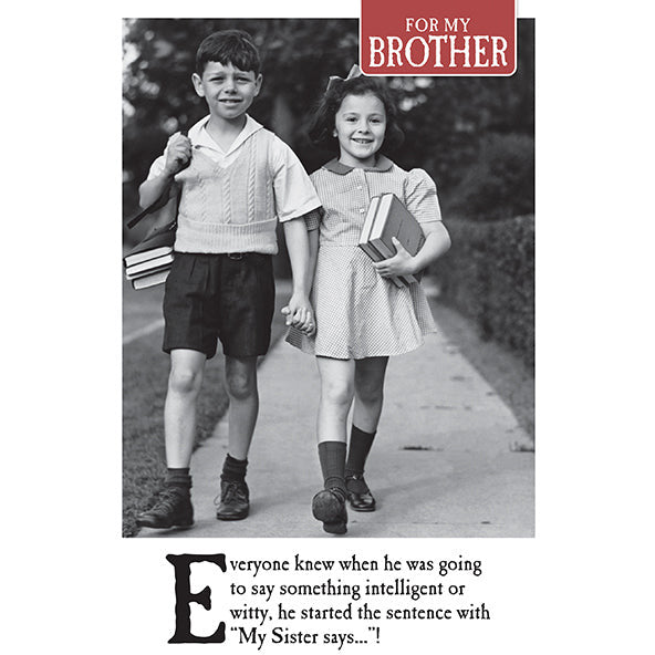 For My Brother From Your Sister Birthday Greetings Card