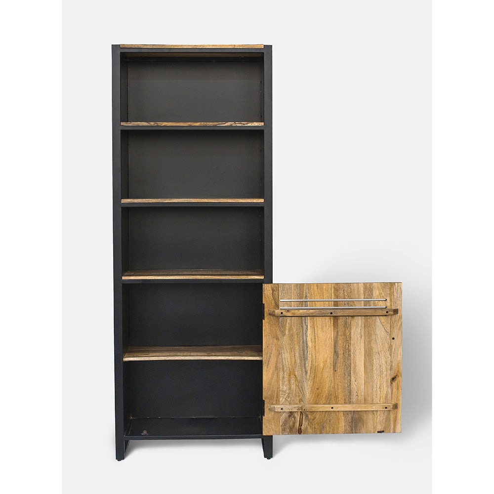 Frais Wood & Metal Tall Bookcase