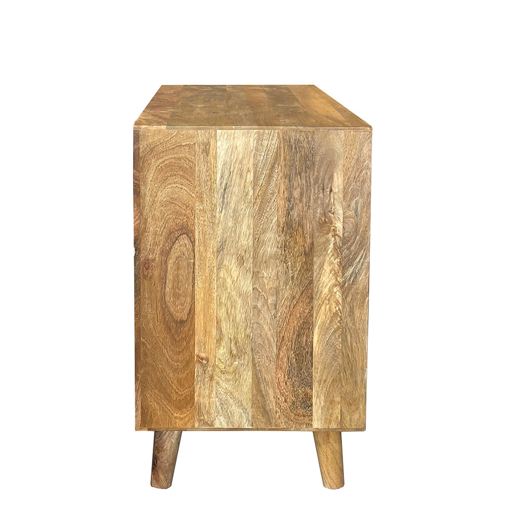 Geometric Mango Wood Small Sideboard