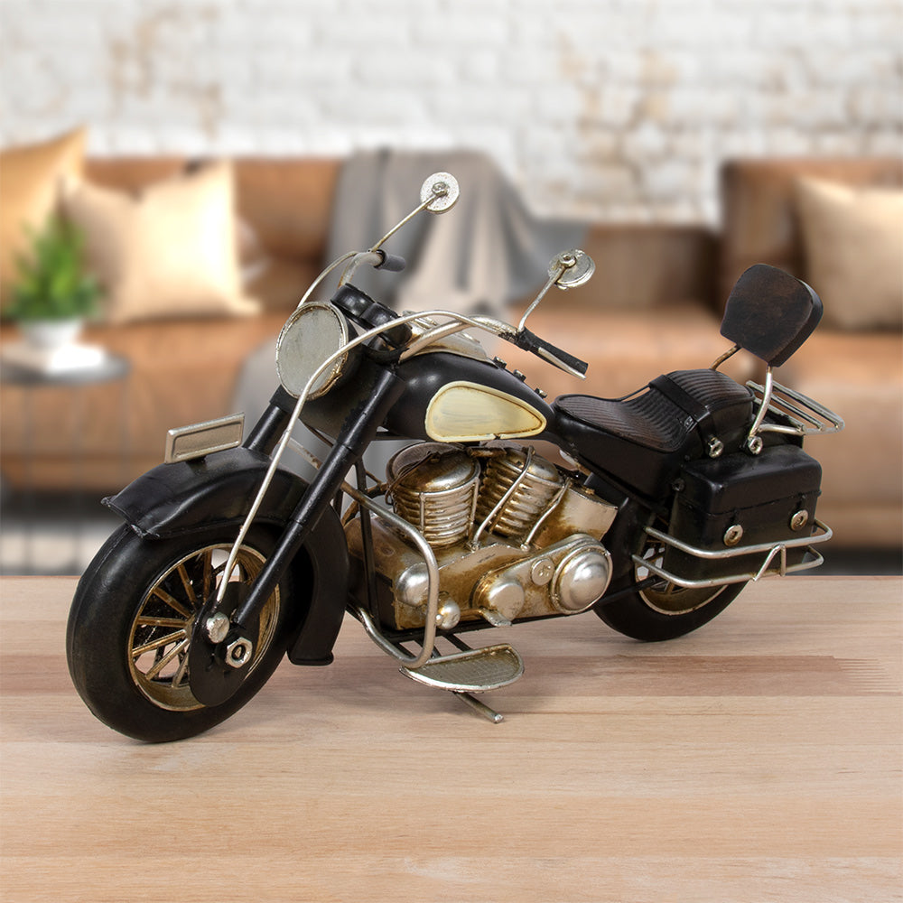Vintage Black Motorcycle Ornament