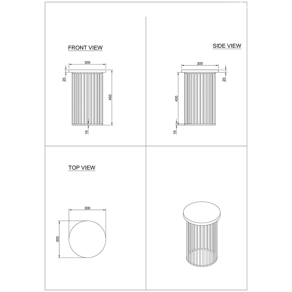 Ravi Light Mango Wood Round Side Table