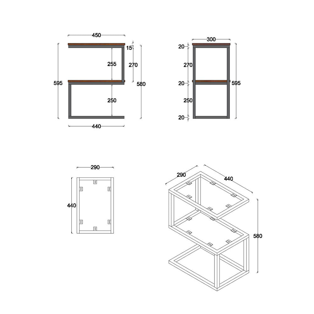 Ravi Mango Wood 'S' Side Table