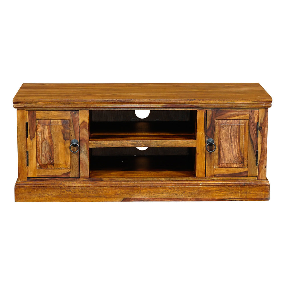Klaasik Sheesham Wood Low TV Unit - Medium