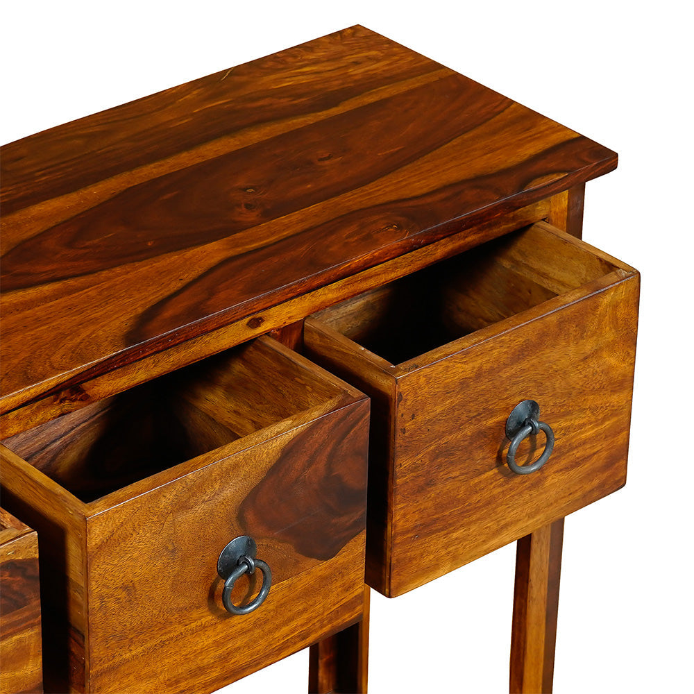 Klaasik Sheesham Wood Three Drawer Console Table