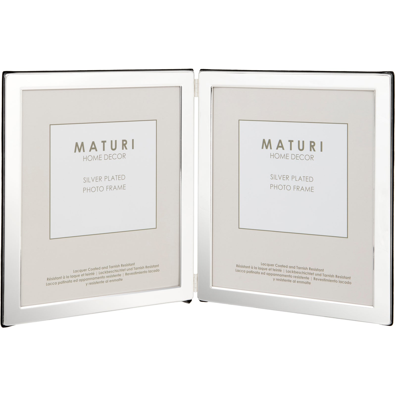Silver Plated Double Flat Edge Photo Frame 3.5 x 5-inch