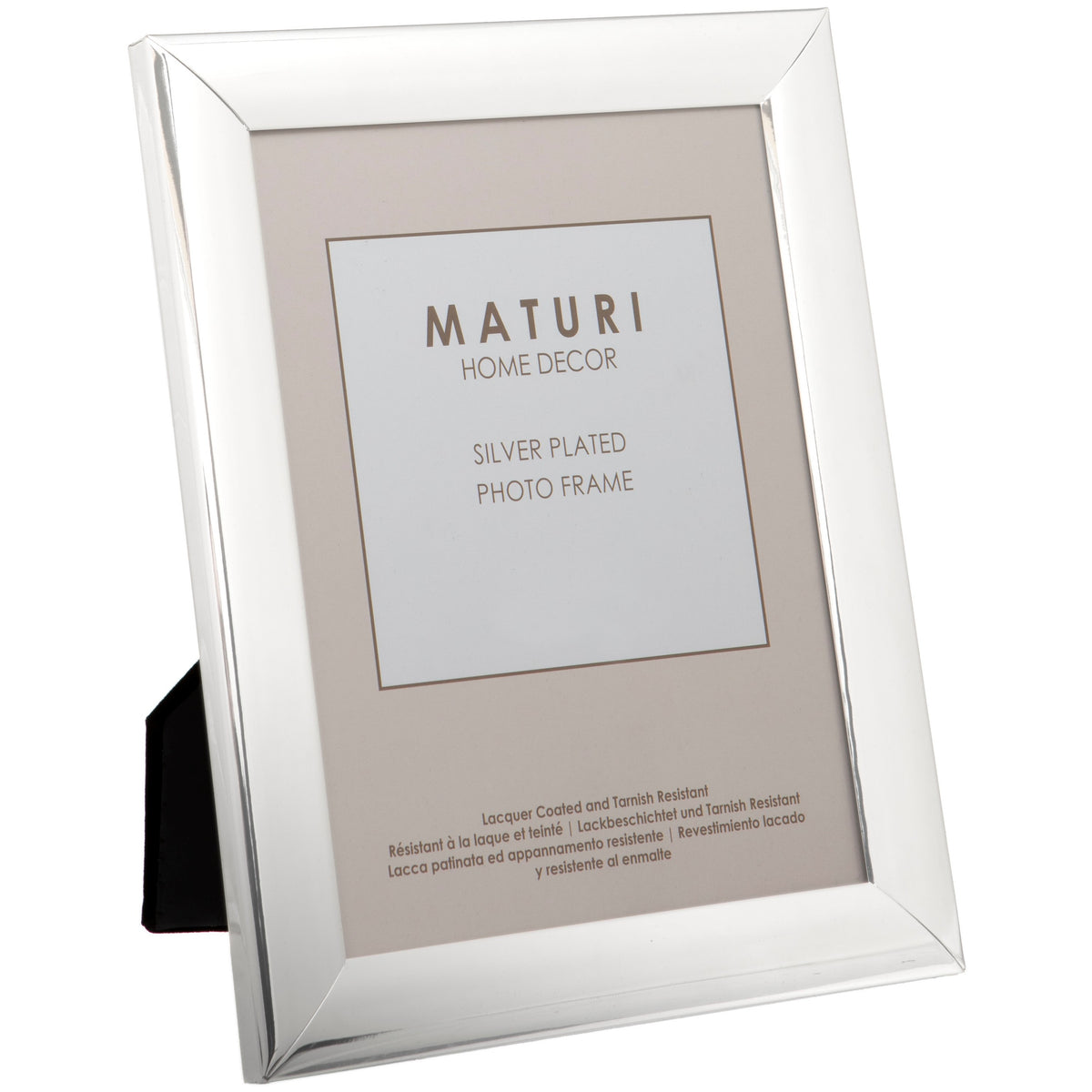 Silver Plated Rounded Thin Edge Photo Frame 5 x 7 -inch