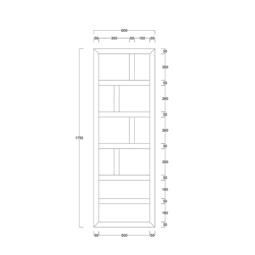 Yoga Light Mango Wood Tall Bookcase