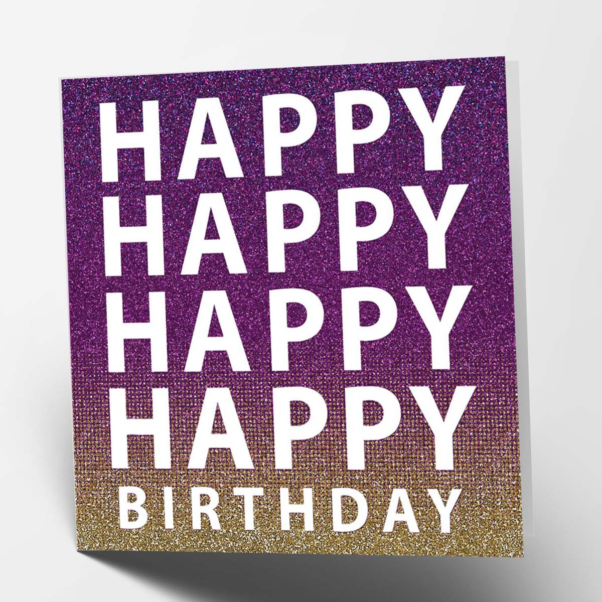 Happy Happy Birthday Greetings Card