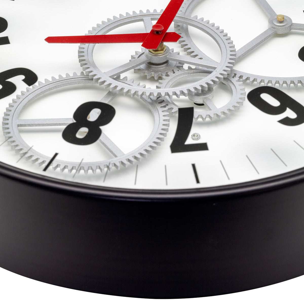 Gear Clock - White -  40 cm - Metal/Glass - Modern Gear Clock - NeXtime